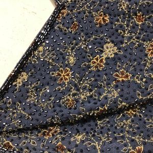 Vintage Black Tie Beaded Cocktail Dress  Size S